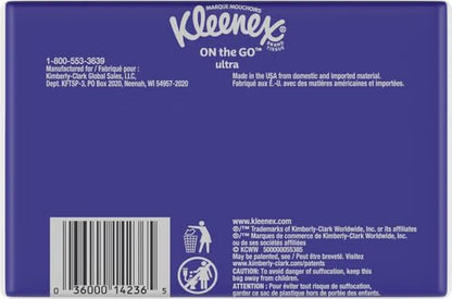 Kleenex Facial Tissues, On-The-Go Slim Pack, Travel Size, 10 Count (Pack of 3)