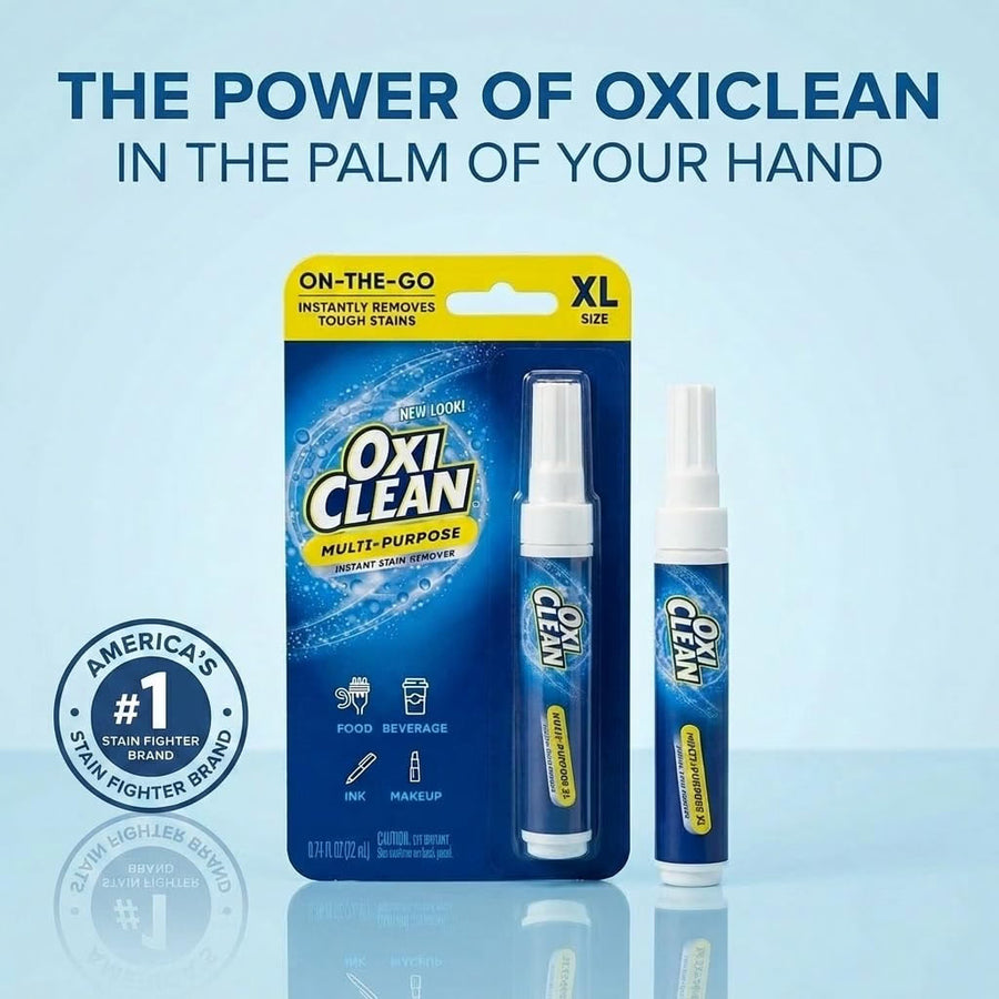 OxiClean On The Go Stain Remover Pen, 0.74 Fl Oz – Instant Travel Stain Cleaner for Clothes, Food, Wine, Coffee, Makeup, Portable & Easy Use
