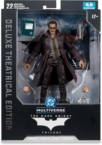 McFarlane Toys- DC Multiverse Commissioner Gordon (The Dark Knight) 7" Action Figure Deluxe Theatrical Edition
