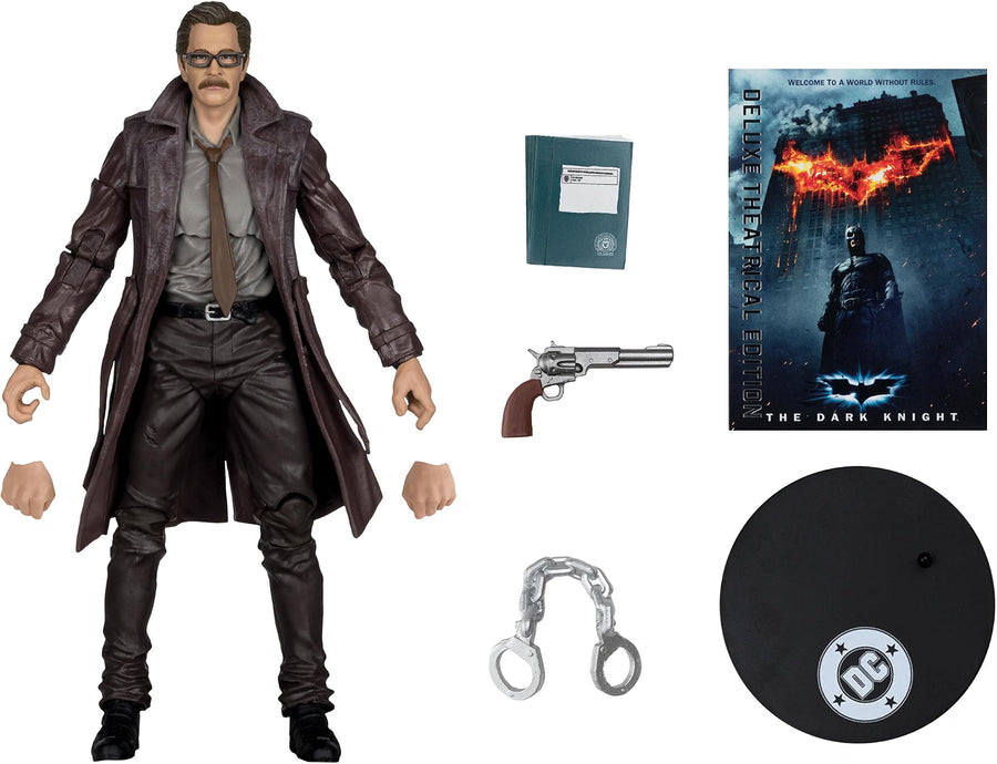 McFarlane Toys- DC Multiverse Commissioner Gordon (The Dark Knight) 7" Action Figure Deluxe Theatrical Edition